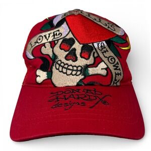 Vtg Ed Hardy Christian Audigier Trucker Hat Skull Snapback Love Kills Slowly Y2K